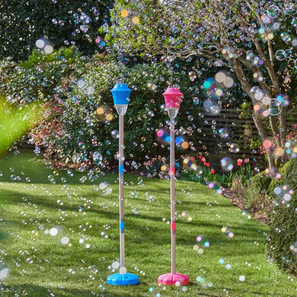 Glowing lantern-shaped bubble machine