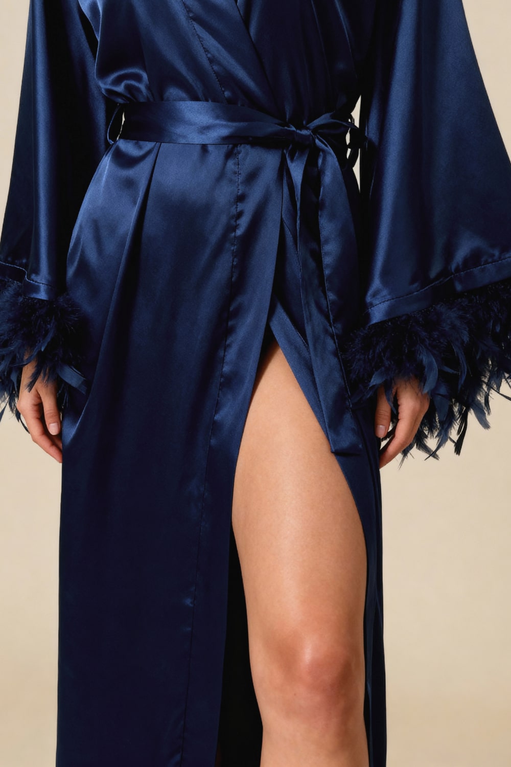 Długi kimono satynowe Celiana