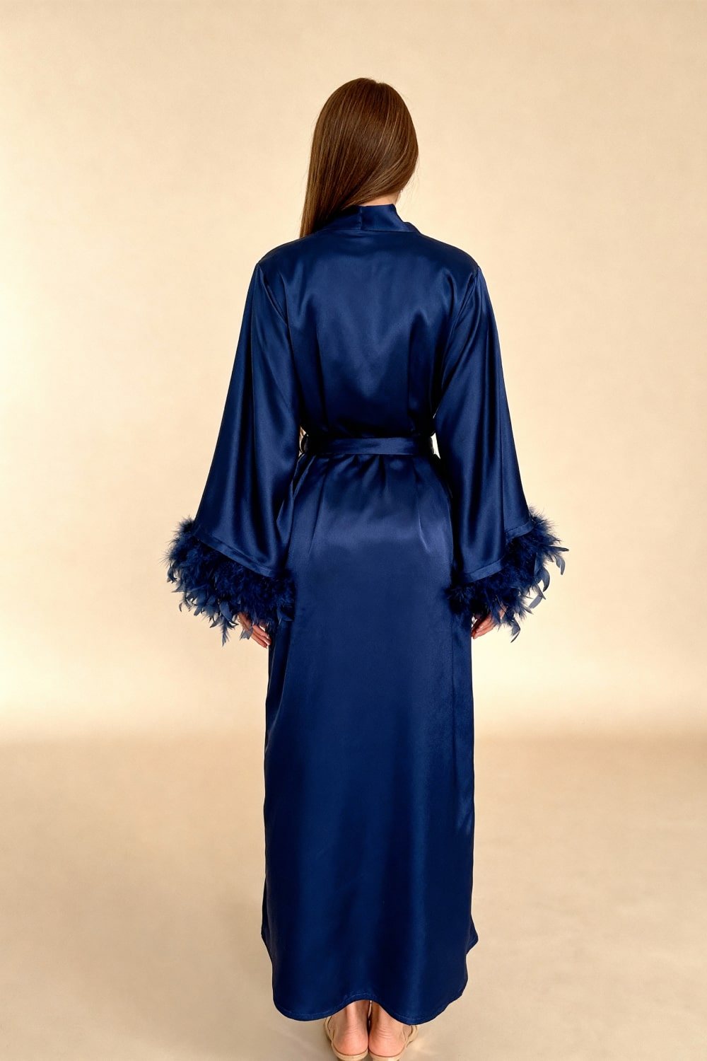 Długi kimono satynowe Celiana