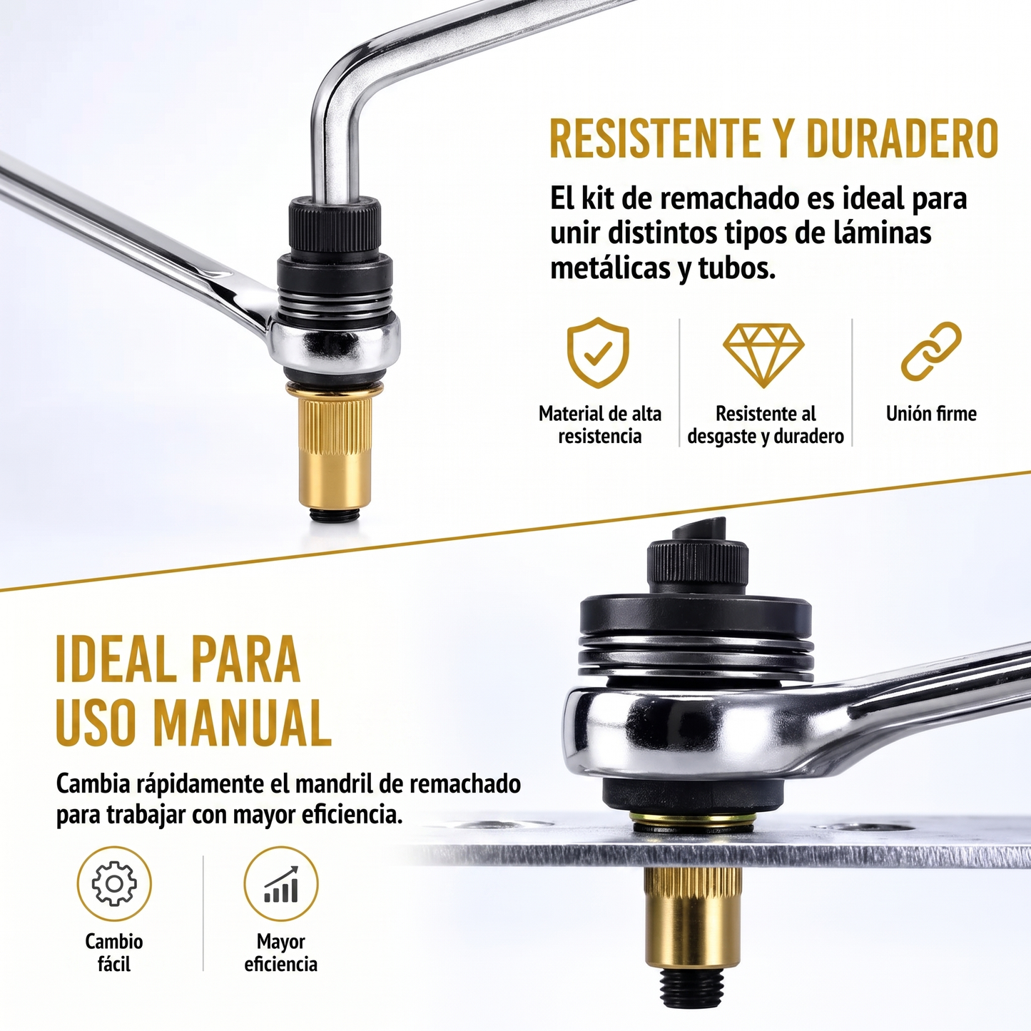 Kit Profesional de Tuercas Remachables M3–M10 con Mandriles Intercambiables