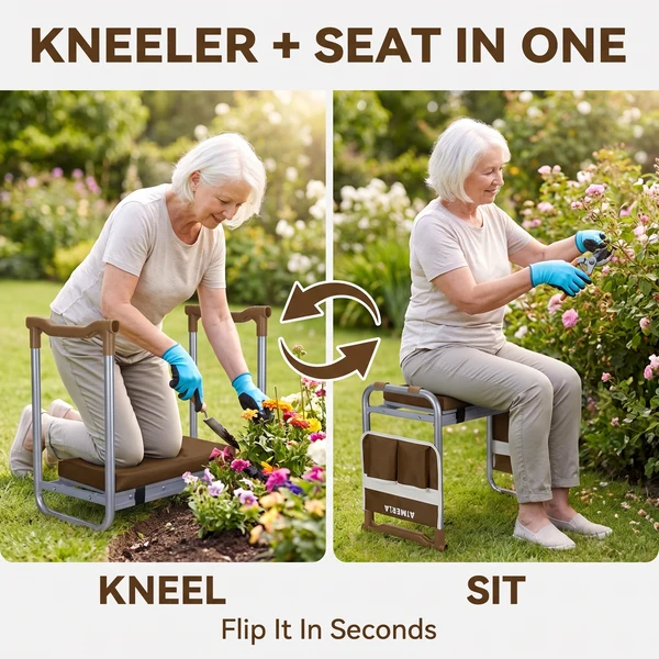 Kneeler and seat modes side by side